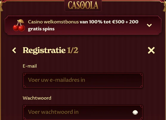 casoola casino register
